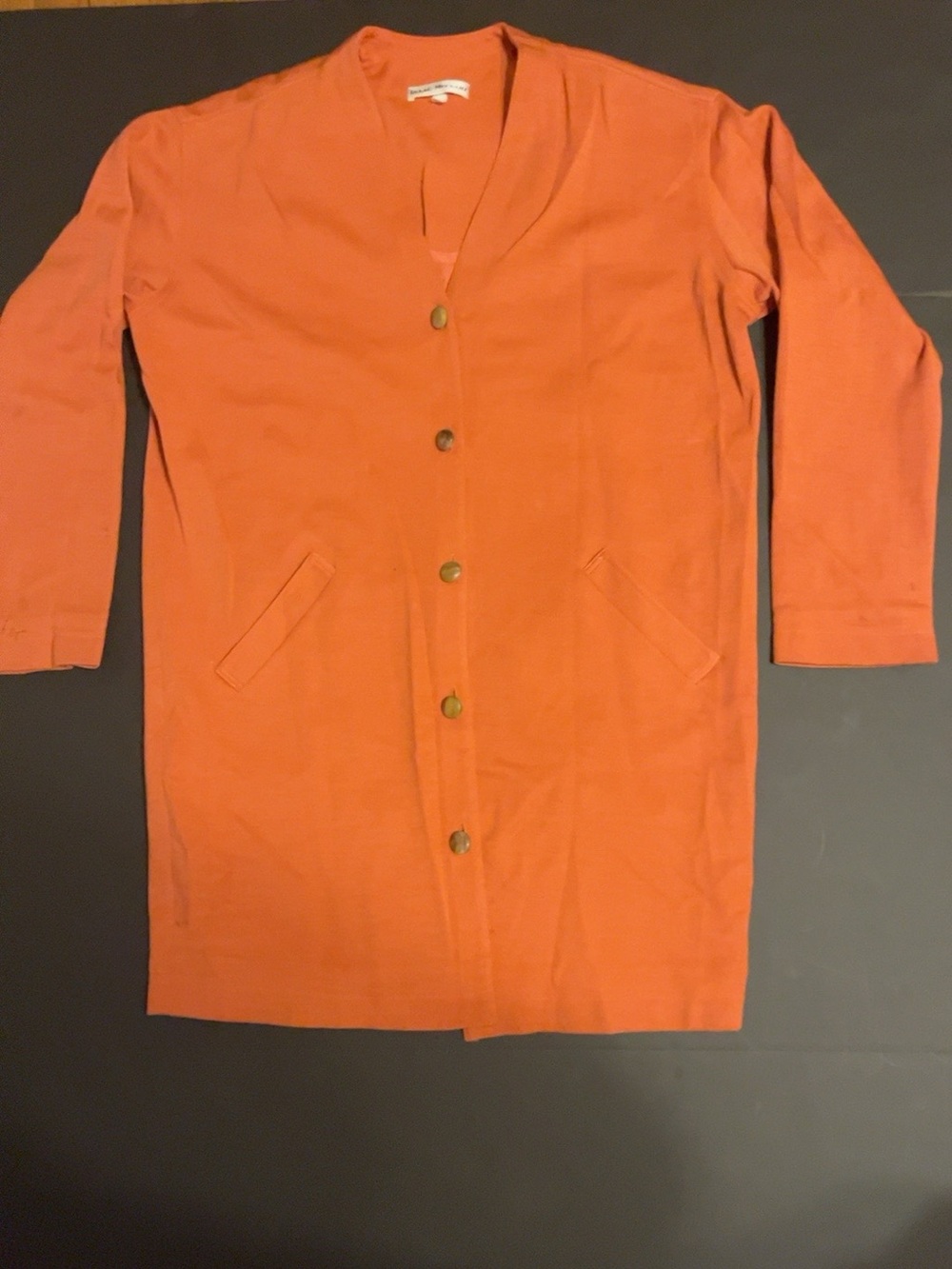 Vintage Isaac Mizrahi Burnt Orange Button-Front Dress Size S Archive # 3039